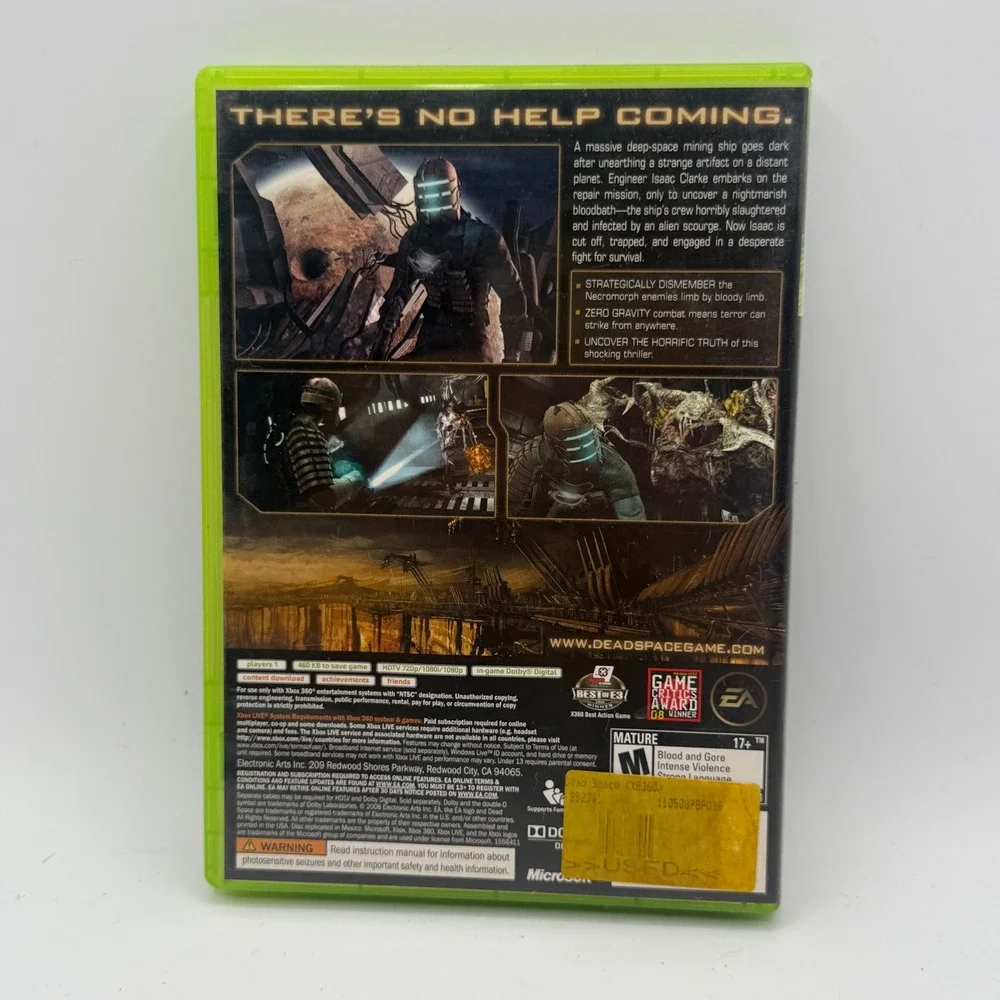 EA Dead Space Video Game Xbox 360 NTSC Good Original Case Manual